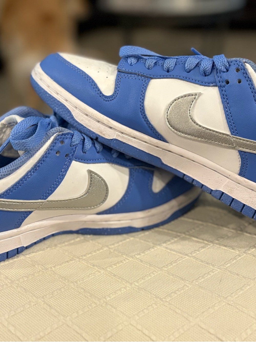 Nike Light Blue and White Athletic Sneakers